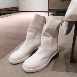 Piero Guidi New Leather High Heel Boots For Women White