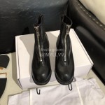 Piero Guidi Soft Leather Thick High Heeled Short Boots For Women Black