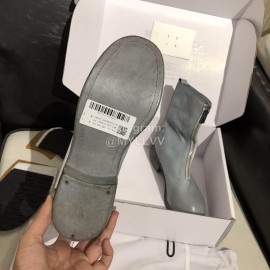 Piero Guidi Soft Leather Thick High Heeled Boots For Women Blue