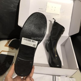 Piero Guidi Soft Leather Thick High Heeled Boots For Women Black