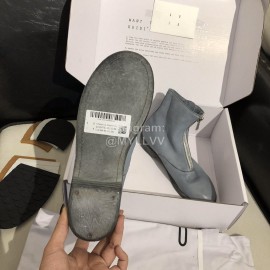 Piero Guidi Soft Leather Thick High Heeled Zipper Boots For Women Blue