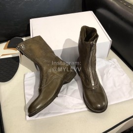 Piero Guidi New Leather Thick High Heeled Zipper Boots For Women Brown