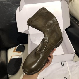 Piero Guidi New Leather Thick High Heeled Zipper Boots For Women Brown