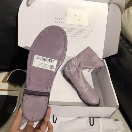 Piero Guidi New Leather Thick High Heeled Zipper Boots For Women Purple