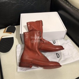 Piero Guidi New Leather Thick High Heeled Zipper Boots For Women Wine Red