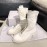 Piero Guidi New Leather Thick High Heeled Zipper Boots For Women White