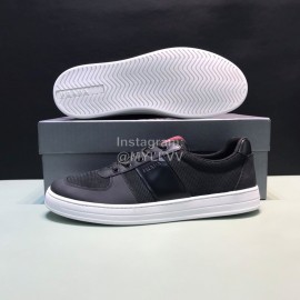 Prada Fashion Cowhide Nylon Casual Sneakers For Men Black