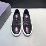 Prada Fashion Leather Casual Sneakers For Men Black