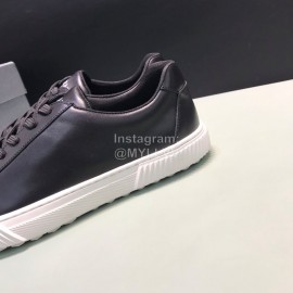 Prada Fashion Leather Casual Sneakers For Men Black