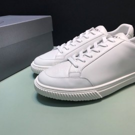 Prada Fashion Leather Casual Sneakers For Men White