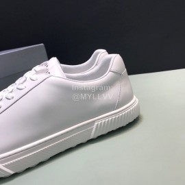 Prada Fashion Leather Casual Sneakers For Men White