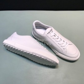 Prada Fashion Leather Casual Sneakers For Men White