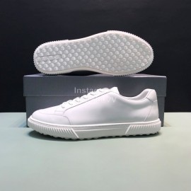 Prada Fashion Leather Casual Sneakers For Men White
