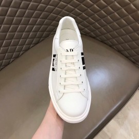 Prada Cowhide Lace Up Thick Soled Sneakers For Men White