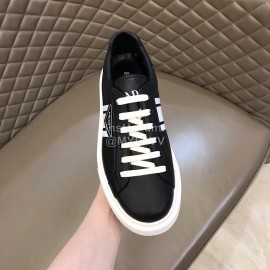 Prada New Cowhide Lace Up Thick Soled Sneakers For Men Black