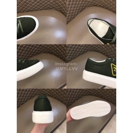 Prada New Canvas Nylon Thick Soled Sneakers For Men Green