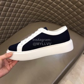 Prada New Canvas Nylon Thick Soled Sneakers For Men Black