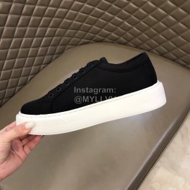 Prada Nylon Thick Soled Shoes For Men Black