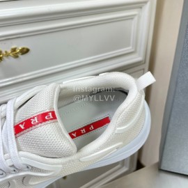 Prada New Cowhide Casual Sneakers For Men Beige