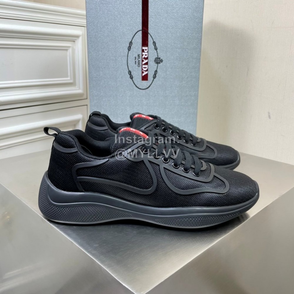 Prada New Cowhide Casual Sneakers For Men Black
