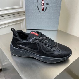 Prada New Cowhide Casual Sneakers For Men Black