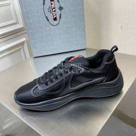 Prada New Cowhide Casual Sneakers For Men Black
