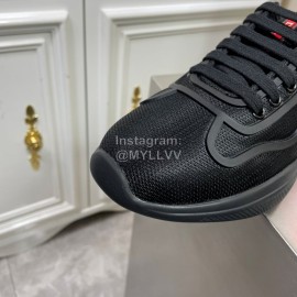 Prada New Cowhide Casual Sneakers For Men Black
