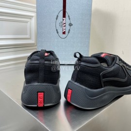 Prada New Cowhide Casual Sneakers For Men Black
