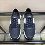 Prada Summer Mesh Cowhide Casual Sneakers For Men Blue