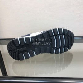 Prada Summer Mesh Cowhide Casual Sneakers For Men Blue