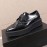 Prada Calf Leather Thick Soled Casual Shoes For Men Black