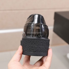 Prada Calf Leather Lace Up Thick Soled Casual Shoes For Men 