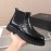 Prada Cowhide Thick Soled Short Boots For Men Black