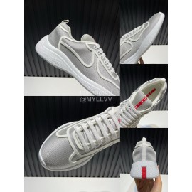 Prada Light Mesh Casual Sneakers For Men Gray