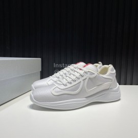 Prada Light Mesh Casual Sneakers For Men White