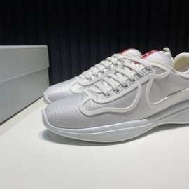 Prada Light Mesh Casual Sneakers For Men White