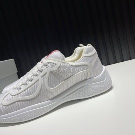 Prada Light Mesh Casual Sneakers For Men White