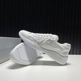Prada Light Mesh Casual Sneakers For Men White