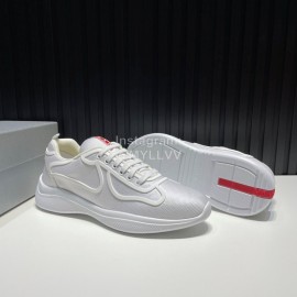 Prada Light Mesh Casual Sneakers For Men White