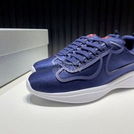 Prada Light Mesh Casual Sneakers For Men Blue