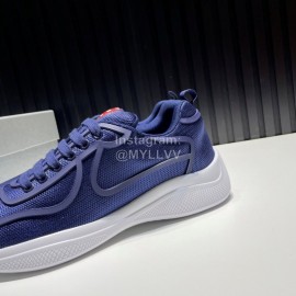 Prada Light Mesh Casual Sneakers For Men Blue