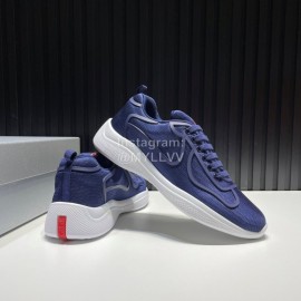 Prada Light Mesh Casual Sneakers For Men Blue