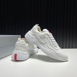 Prada New Cowhide Casual Sneakers For Men White