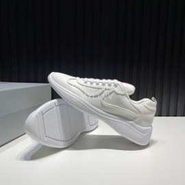 Prada New Cowhide Casual Sneakers For Men White