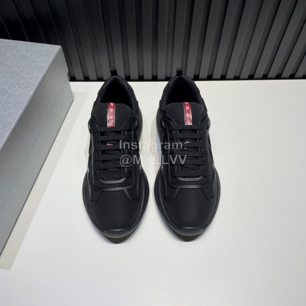 Prada New Cowhide Casual Sneakers For Men Black