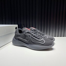 Prada New Cowhide Casual Sneakers For Men Black