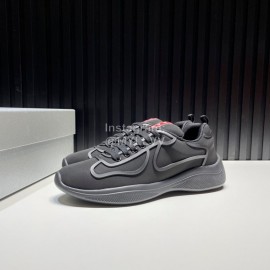 Prada New Cowhide Casual Sneakers For Men Black