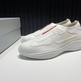 Prada Light Mesh Sneakers For Men White