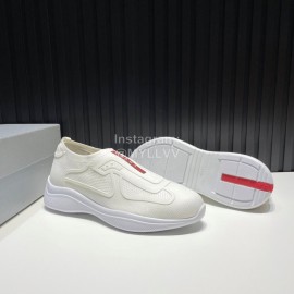 Prada Light Mesh Sneakers For Men White