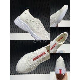 Prada Light Mesh Sneakers For Men White